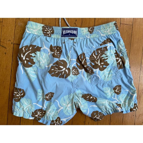 Mens Size Large Vilebrequin Tropical Leaves Trunks